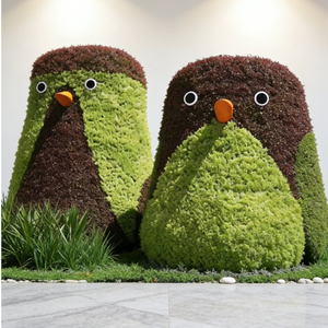 Sculpture de verdure artificielle sur mesure de grande taille - Installation artistique florale pour l'intérieur des centres commerciaux, les halls commerciaux et la décoration saisonnière - Product Image 6