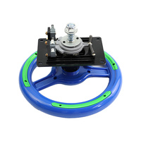 Kit de simulateur de jeu vidéo d'arcade de voiture folle jeu de course pour enfants à jetons avec un interrupteur de volant en bois en métal plastique