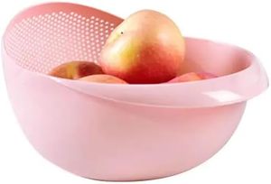 Food Grade Plastic Rice Washer Strainer Washing Colander With Handle for <b>Vegetables</b> and Fruits Water Drain Bow - Product Image 3