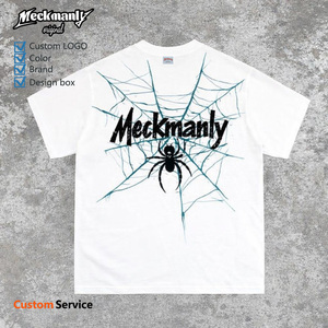 Camiseta Meckmanly para Hombre, Estampado de Flores Rosadas, Cuello Redondo, Manga Corta, Estilo Urbano, 100% Algodón Jersey, Transpirable - Product Image 2