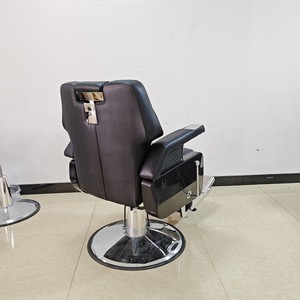 Sillas de Peluquería para Hombre, Fabricadas en China, Modernas, de Cuero Negro, Resistentes, Reclinables, para Salón de Belleza - Product Image 6