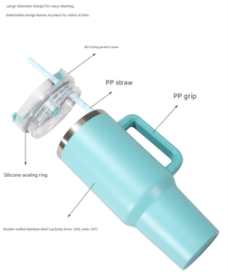 Vaso Térmico Personalizado con el Logotipo Principal de los Tennessee <span class=keywords><strong>Titans</strong></span>, con Tapa y Pajita, 40 oz, para Oficina, Auto, Café - Product Image 6