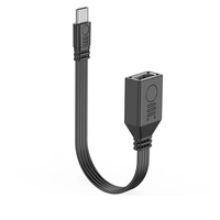 Kabel Ekstensi USB 2.0 OTG Tipe C Sudut Datar 90 Derajat (Male to Female) 5-30cm untuk Ponsel & Komputer