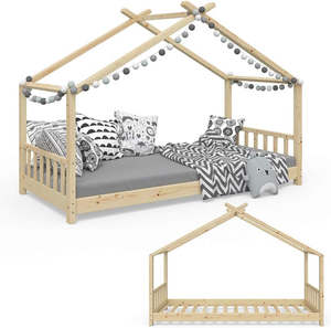 <span class=keywords><strong>Letto</strong></span> <span class=keywords><strong>Montessori</strong></span> per Bambini in Legno di Pino Massiccio, Ecologico e Durevole, Personalizzabile, Stile Casa - Product Image 4