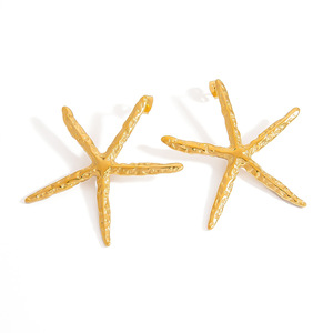 Stainless Steel Starfish Jewelry Set Women's <b>Beach</b> Resort Style Ocean Theme Necklace Earrings Fashion <b>Accessory</b> - Product Image 5