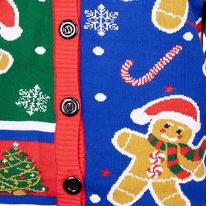 Custom Unisex Ugly Christmas <b>Sweater</b> Jacquard <b>Cardigan</b> Crew Neck Knit Pattern Intarsia Winter Clothing Manufacturer - Product Image 4