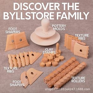 Byllstore Ensemble d'outils de sculpture en bois pour la poterie et la fabrication artisanale, avec formes et tailles variées - Product Image 2