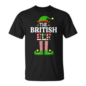 Maglietta natalizia The British Elf, camicia coordinata per la famiglia per le vacanze - Product Image 1