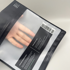 Sacchetto di Plastica Personalizzato con Chiusura <span class=keywords><strong>a</strong></span> Zip, Nero e Bianco, con Finestra Trasparente - Product Image 4