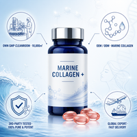 Capsules de collagène marin personnalisées de haute qualité, peptides de poisson, antioxydant, complément beauté pour la peau, les cheveux et les ongles - 60 unités
