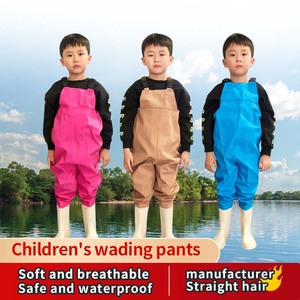 Nouvelle Couleur Beige, Bottes de Pêche Imperméables pour Enfants, Bottes de Pêche à Poitrine pour Enfants, Certification Coréenne KC, Prix Bas - Product Image 3