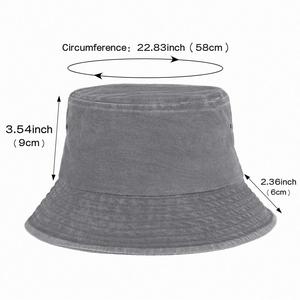 Wholesale Multiple Classical Color Unisex Bucket <b>Hat</b> 100% Cotton Washed Denim Vintage Sun Bucket <b>Hats</b> - Product Image 3