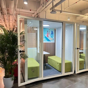 Cabine insonorisée <span class=keywords><strong>de</strong></span> bureau partagé la plus vendue – Pod <span class=keywords><strong>de</strong></span> bureau modulaire détachable avec réduction du bruit <span class=keywords><strong>de</strong></span> 40 dB pour réunions - Product Image 2