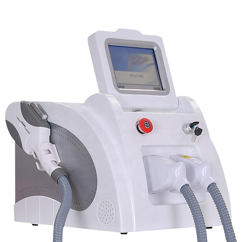 2 in 1 sher+E-light+IPL OPT hair Removal Carbon peeling ND YAG Laser Machine Permanent Hair Removal Beauty Machine