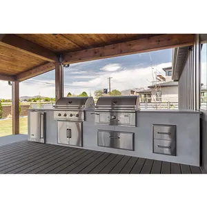 Restaurant Cuisine Vertical Poulet Barbecue Grill Machine plus grand BBQ extérieur Armoire de cuisine modulaire