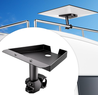 Support Starlink Gen 3 avec base de fixation pour tuyau, support réglable pour échelle de camping-car, support de toit universel en alliage d'aluminium, adaptateur noir