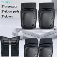 Ensemble de protection 6 en 1 SeeMore pour adultes/enfants, coque en PP respirante, coussinets en EVA, genouillères, coudières, protège-poignets, genouillères réglables
