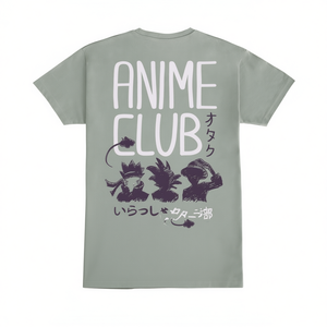 T-shirt Anime Club grigia con design Anime Club per i fan - Product Image 2
