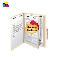 Dossier en carton pressé pour usage bureautique avec languette de classement, 4 faces, logo personnalisé disponible