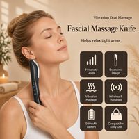 Outil de massage électrique chauffant Eveekon pour le corps, grattoir musculaire Gua Sha avec 9 modes réglables, couteau à fascia chauffant et vibrant