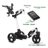 Chariot de golf électrique télécommandé avec batterie au lithium, chariot de golf motorisé à 3 roues pliable en aluminium, équipement de sport d'extérieur
