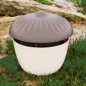 Snail Trap Pine Cone Shaped Brown Lid White Base For Kitchen Garden Pest Control - Product Image 1