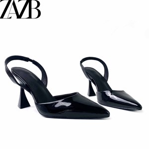 Giày Nữ Mới Giày Cao Gót Mũi Nhọn Kim Cương Thời Trang Dép Kim Loại Trang Trí Thời Trang Giày Cao Gót Gợi Cảm Mỏng Gót Nhọn Đơn - Product Image 3