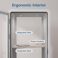 Cabine téléphonique de bureau moderne insonorisée de qualité A, mobile, multifonctionnelle et à assemblage rapide pour le télétravail et l'immersion VR/AR