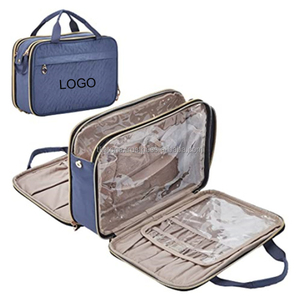 Unisex New Fashion <b>Large</b> Capacity Multi-Layer Makeup Cosmetic Tote Bag Organizer Pouch Business Travel Case Makeup Box Zipper - Product Image 3