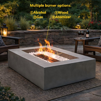 Table de foyer extérieur au gaz personnalisée, foyer extérieur au propane sans fumée pour jardin