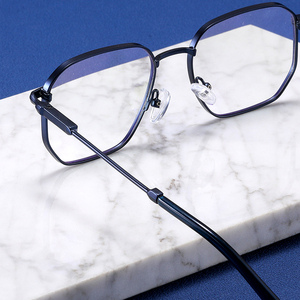 91360 mode hommes métal carré cadre Anti lumière bleue ordinateur lunettes lecture et jouer à des jeux pour protéger les yeux - Product Image 5