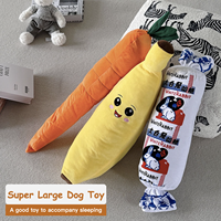Jouet à mâcher pour chien super grand, en peluche, écologique, couineur, résistant aux morsures, motifs carotte, banane, lapin blanc, bonbon crémeux
