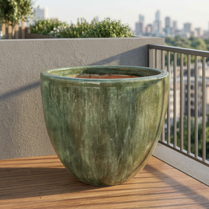Macetas y Jardineras de Cerámica Esmaltada Redondas de Estilo Moderno para Todas las Estaciones, en Varios Tamaños, para Hogar y Jardín, al Mejor Precio - Product Image 3