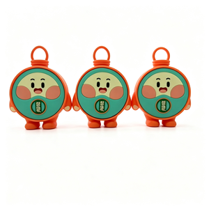 Cute Modern Round PVC Figurine Character <b>Ornament</b> Soft Touch Portable Hanging <b>Desk</b> Decor Handcrafted Custom Logo Gift - Product Image 2