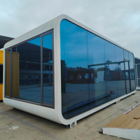 Cabine mobile élégante, maison Apple, bureau Apple à 1 ou 2 étages, maisonnette préfabriquée modulaire, design moderne, luxe