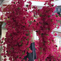Dekorasi Toko Pakaian ZKAI, Toko Kue, dan Etalase Toko: Bunga Buatan Bougainvillea Pink Panas untuk Dekorasi Pernikahan