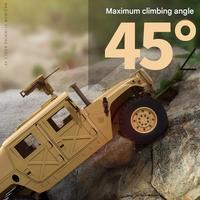 LEHOO Toys P408 Version Améliorée Voiture RC 1/10 Brushless Tout-Terrain Crawler avec Son et Lumières Métal Expert