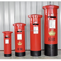 Boîte aux lettres murale NINI de style britannique rétro, extra-large, écologique, en métal, pour mariages, fêtes, bars et cafés