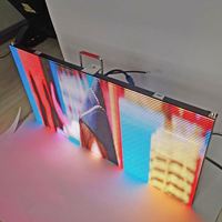 Afficheur numérique LED couleur transparente ET3.91 pour publicité intérieure sur vitrine, avec écran à haute luminosité Ice Screen