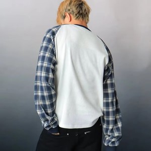 Wholesale Custom logo <b>Waffle</b> OEM Men's Plaid LongSleeve Thermal Long Sleeve <b>Shirt</b> - Product Image 3