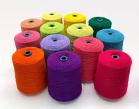 OEM Fil Acrylique Cône Tapis Tufting Pistolet Coton Laine Tufting Fil Rouleau 400g 8 Plis Fil Pour Tapis