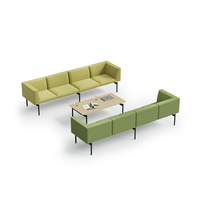 Canapé de bureau modulaire, canapé rembourré à combinaison personnalisable pour hall d'accueil et salle d'attente
