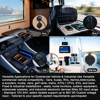 Prise de chargeur USB encastrée universelle étanche 12V 24V avec ports PD3.0 QC3.0 pour moto, camping-car, bateau