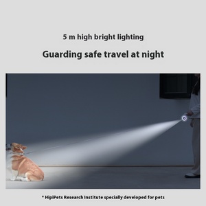 Laisse lumineuse pour chien pour petits chiens moyens avec fonction rétractable automatique pour la marche en plein air pour Teddy - Product Image 3