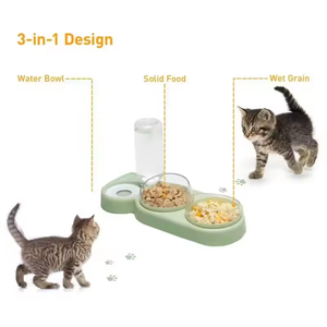 Vente en gros de distributeur d'eau et de nourriture 3 en 1 de haute qualité, bol pour animaux de compagnie - Product Image 4