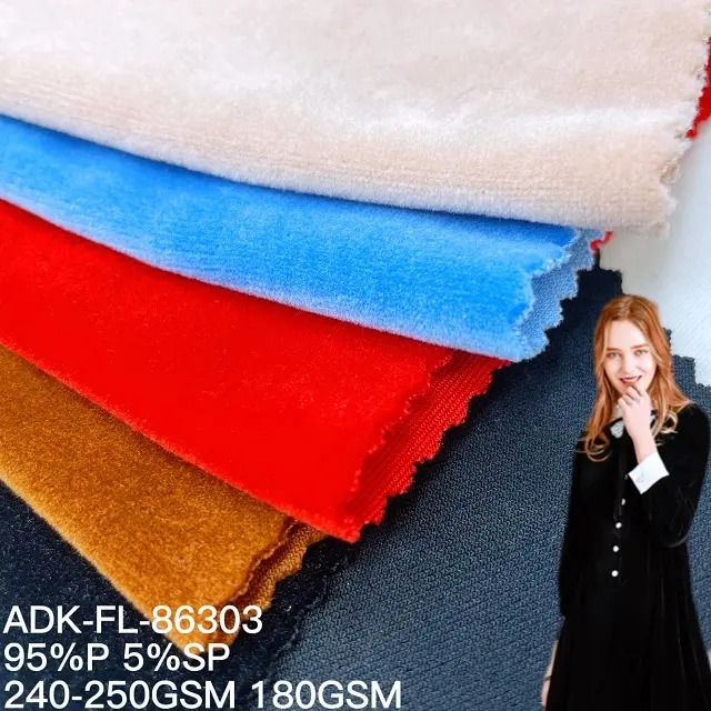Factory Direct Sale High Quality stretch velour Wholesale Multicolor italy Pure Korean Velvet material Fabric
