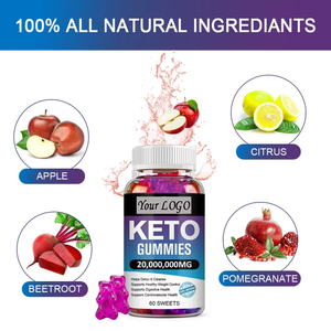OEM Vente en gros Complément alimentaire Keto Gummies Produits de beauté Adulte Perte de poids Soutien à la santé digestive - Product Image 4