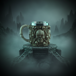 Nuove imitazioni boccale di birra in legno tazza <span class=keywords><strong>da</strong></span> caffè vichinga Vintage fodera in metallo in acciaio inossidabile tazza <span class=keywords><strong>da</strong></span> tè in resina personalizzata 3d di grande capacità - Product Image 5
