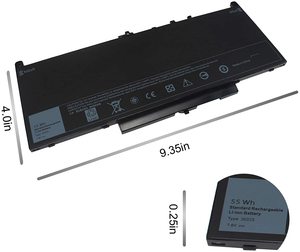 Batterie d'ordinateur portable rechargeable au lithium-ion J60J5 11,1 V 4400 mAh en stock pour <span class=keywords><strong>Latitude</strong></span> E7470/E7270/<span class=keywords><strong>7470</strong></span>/7270 - Product Image 1