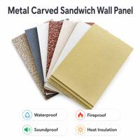 Panneaux muraux sandwich en métal, revêtement extérieur personnalisé, panneaux métalliques décoratifs pour projets commerciaux et résidentiels